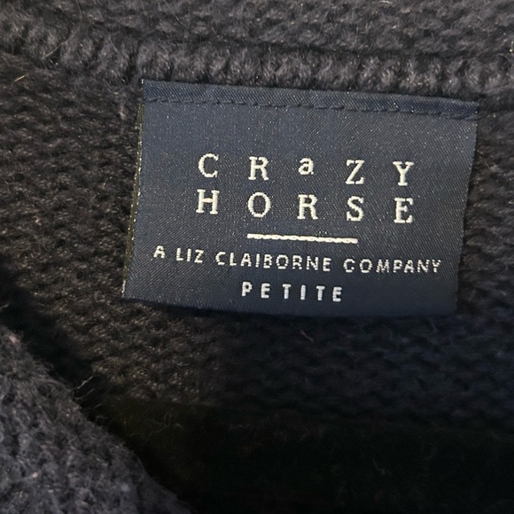 Crazy horse | Black Sweater with Yellow and White Design | Size petite - Picture 3 of 6